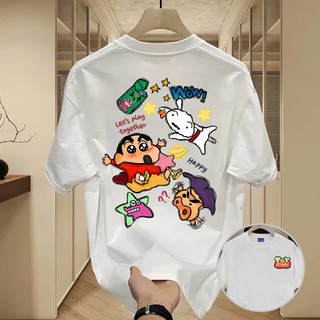 ✨Hàng có sẵn✨ WASSUP Crayon Shin-chan-Áo thun nam mới! 100% cotton, thời trang, Unisex