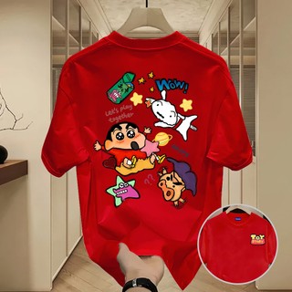 ✨Hàng có sẵn✨ WASSUP Crayon Shin-chan-Áo thun nam mới! 100% cotton, thời trang, Unisex