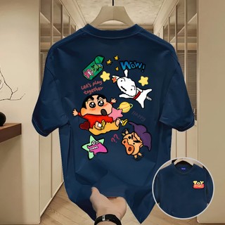 ✨Hàng có sẵn✨ WASSUP Crayon Shin-chan-Áo thun nam mới! 100% cotton, thời trang, Unisex