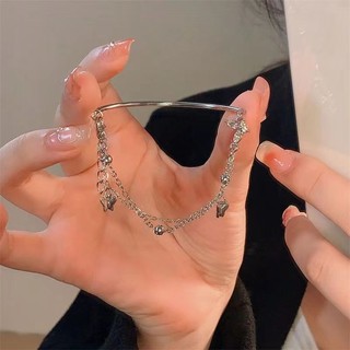 vòng tay and lắc tay bạc nữ bướm đính đá thời trang Chất lượng cao trang sức thủ công