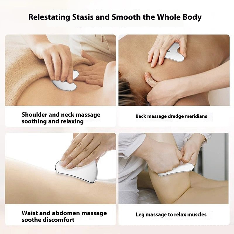 Cminyp 1 Máy Mát Xa Bằng Thép Không Gỉ Gua Sha Cho Mặt Cổ Cơ Thể Guasha Massage Dụng Cụ Chăm Sóc Da Mặt Guasha Ban Máy Mát Xa Mặt Vinh Quang