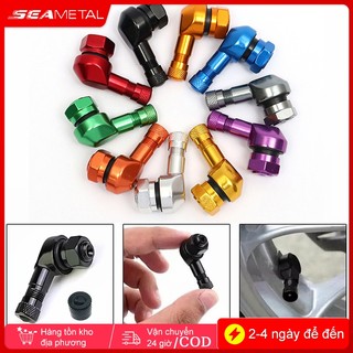 Seametal Xe Máy Hợp Kim Nhôm Vành Van 90 Độ Góc Bánh Xe Lốp Không Ống Van Thân Phần