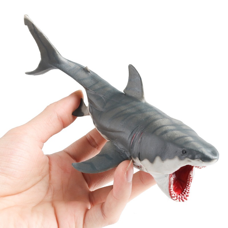 Mô phỏng động vật biển mô phỏng mô hình cá mập trắng lớn mô hình megalodon đồ chơi cá mập phim giống như trẻ em trang trí cá mập