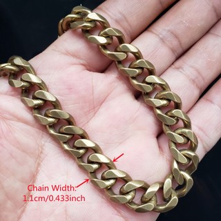 Heavy Duty Solid Brass Skull Chống Mất Móc Khóa Ví Dây Xích Móc Nam