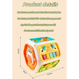 Trống bát diện trẻ em 0-3 tuổi bé trai và bé gái trống bát diện đồ chơi trẻ em đồ chơi giáo dục cho bé.