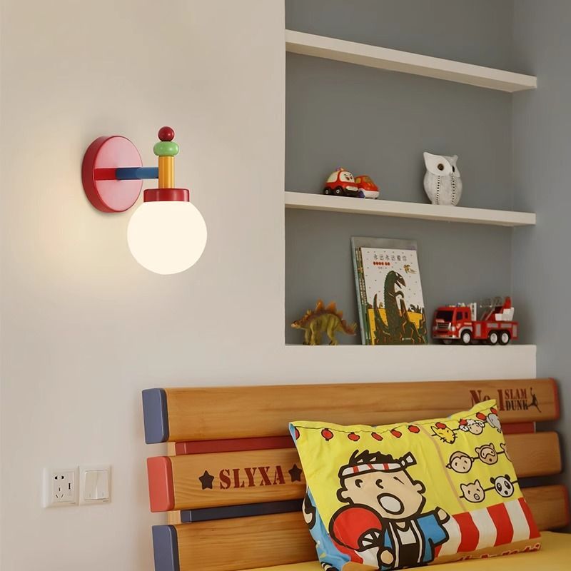 Đèn treo tường đầy màu sắc Memphis hiện đại, Đèn treo tường bằng sắt Led, Phòng ngủ Phòng trẻ em Lớp học Cầu thang Trang trí Đèn chiếu sáng