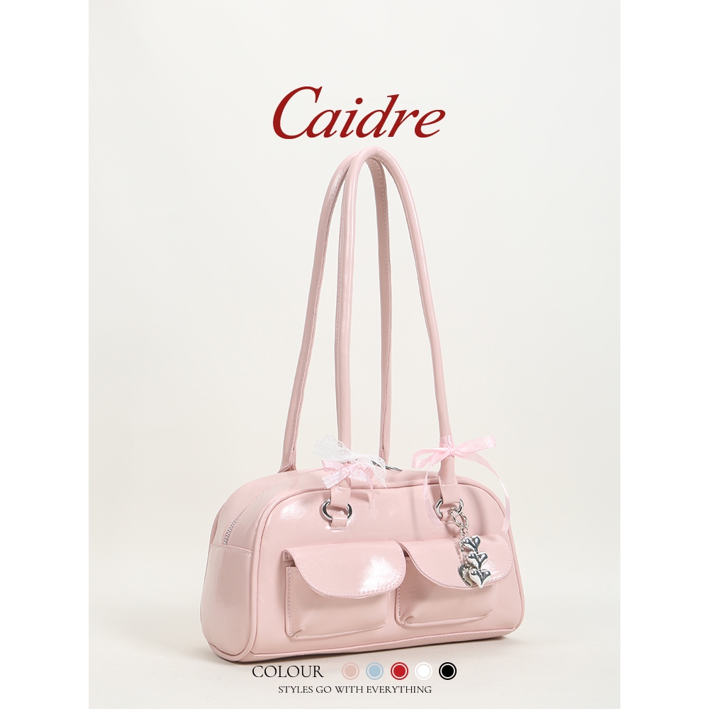 Caidre Hàn Quốc Niche Boston Túi Gối Di Động Bowling Tote Túi Đeo Vai