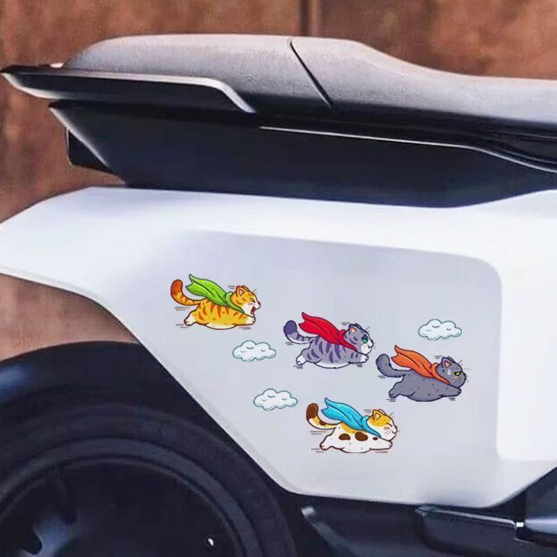 Mèo Xe Dán Trang Trí Xe Hơi Cá Tính Thú Cưng Vui Nhộn Lười Mèo Dễ Thương Miếng Dán Chống Nước Trang Trí Ô Tô Và Xe Máy