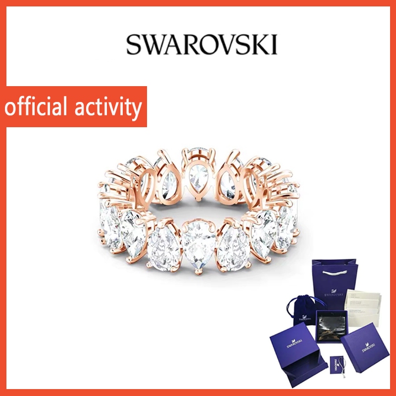 Women's 925 Silver Ring, adjustable by Swarovsk counter discounts