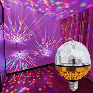 Bóng Đèn E27 / USB LED xoay RGB nhỏ chiếu sân khấu cho disco, KTV, bar, tiệc cưới, Giáng Sinh