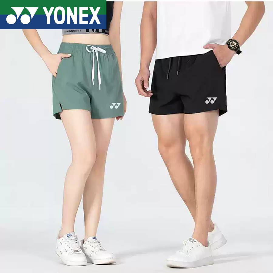 Quần Short Yonex Nam Nữ Quần Short Sấy Tốc Độ Quần Short Thể Thao YY Quần Cầu Lông Ba Phần Quần Có Túi Chạy Bộ