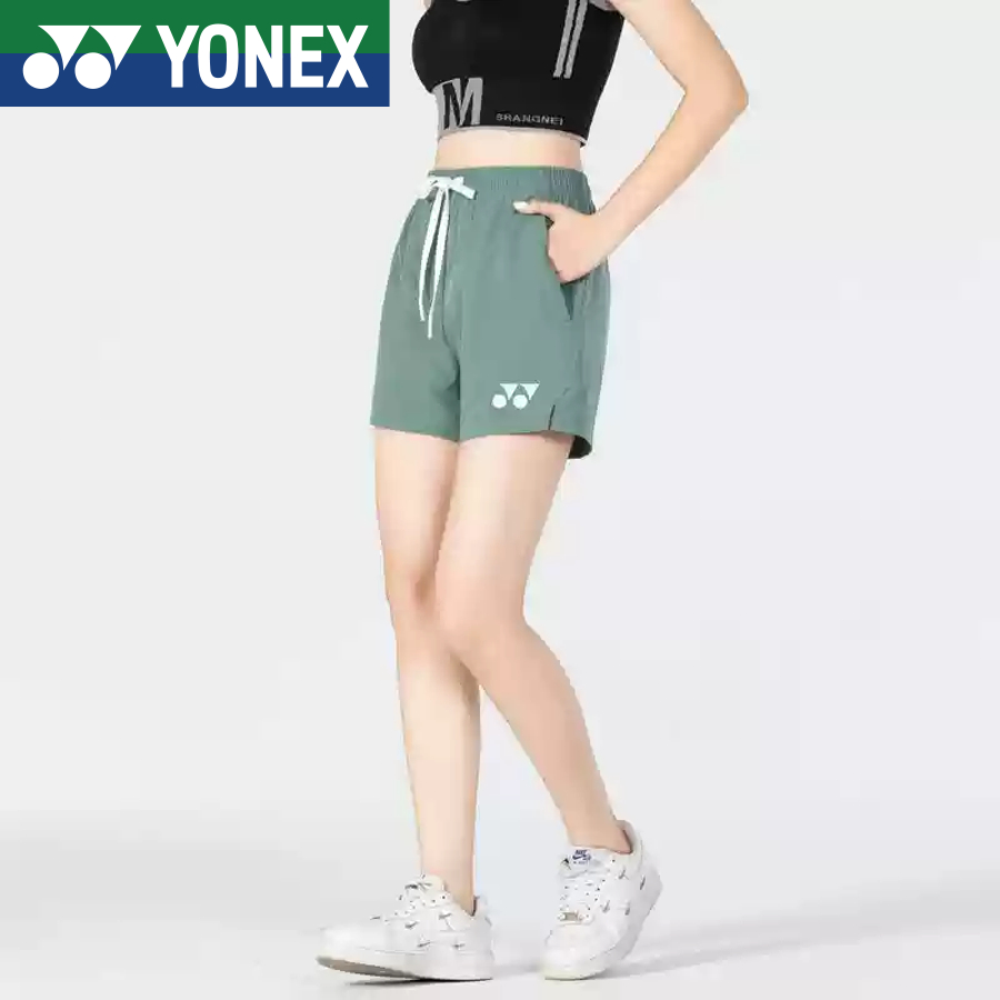 Quần Short Yonex Nam Nữ Quần Short Sấy Tốc Độ Quần Short Thể Thao YY Quần Cầu Lông Ba Phần Quần Có Túi Chạy Bộ