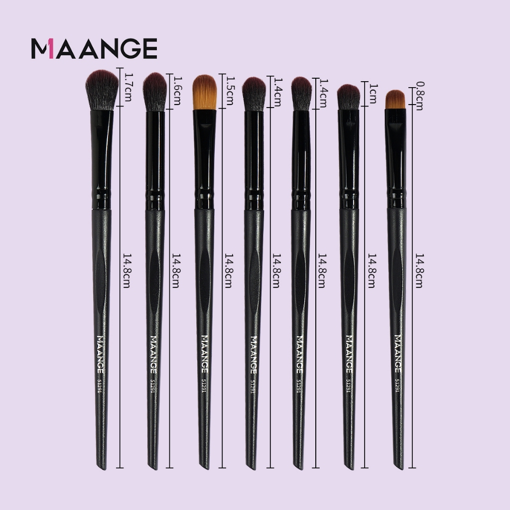 Bộ 7 cọ trang điểm phấn mắt MAANGE dành cho người mới bắt đầu 51291