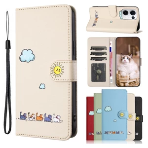 Dành Cho OPPO Reno 15 Pro Max 15F 14 Pro 14F13 Pro 13F 12 Pro 12F 11F 10 Pro 7 Ốp Điện Thoại Ví Da Mèo Flip Casing