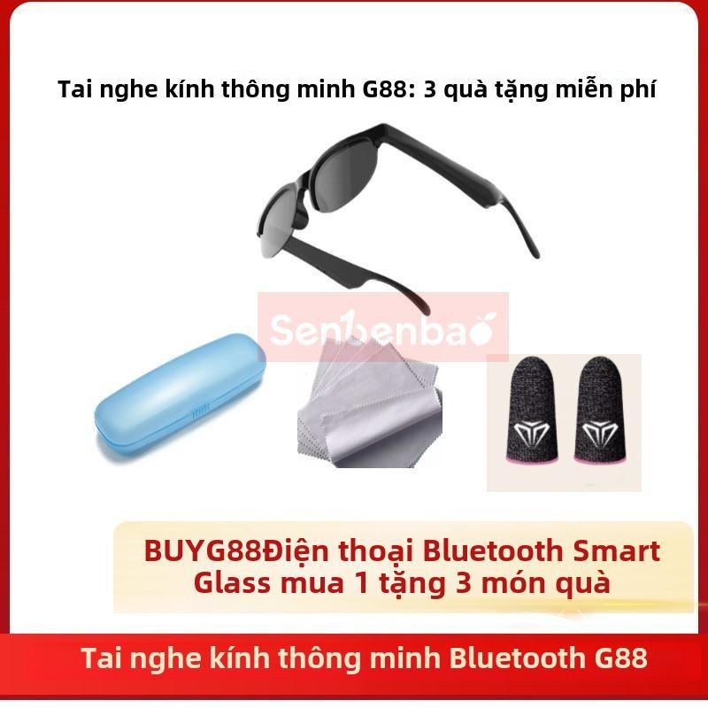Kính thông minh Senbenbao G88 (3 tặng kèm: Hộp đựng kính mắt + tay cầm ngón tay + vải kính mắt) âm thanh nổi cấp HIFI, kính thông minh IPX5 chống nước Bluetooth 5.4, tương thích với IP và Android