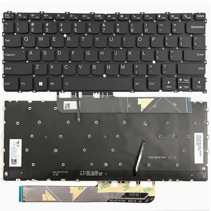 Mỹ dành cho Lenovo YOGA 6 13ALC7 YOGA 6 13ABR8 YOGA 6 13ALC8 YOGA 6 13ARE08 ThinkBook K3-ACN 2022 ThinkBook 13s G4 ARB IAP 13S G4 Plus G3 IAP ThinkBook 13s Gen 4 83B2 Bàn Phím Laptop