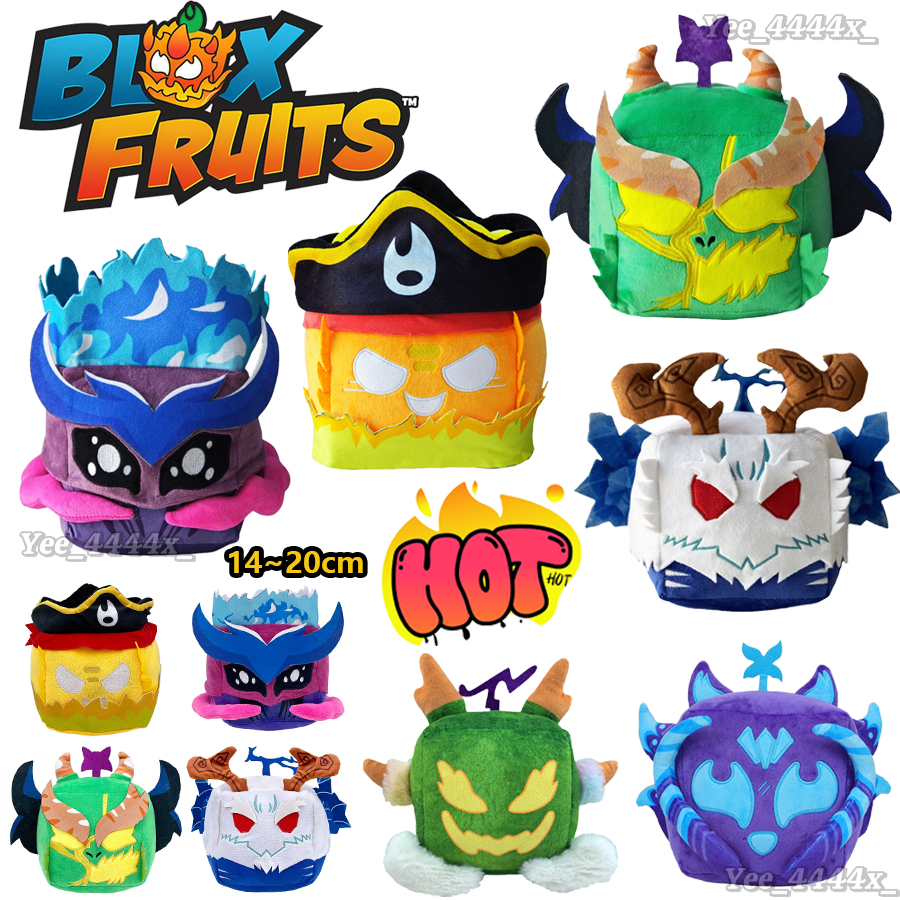 Blox Fruits Dragon Đồ chơi sang trọng Khí mềm Trái cây Búp bê sang trọng Nhân vật Kitsunes / Rồng / Khí / Ngọn lửa / Yeti ngoại vi Búp bê Quà tặng sonlekvn