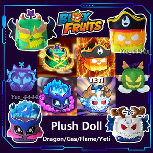 Blox Fruits Dragon Đồ chơi sang trọng Khí mềm Trái cây Búp bê sang trọng Nhân vật Kitsunes / Rồng / Khí / Ngọn lửa / Yeti ngoại vi Búp bê Quà tặng sonlekvn