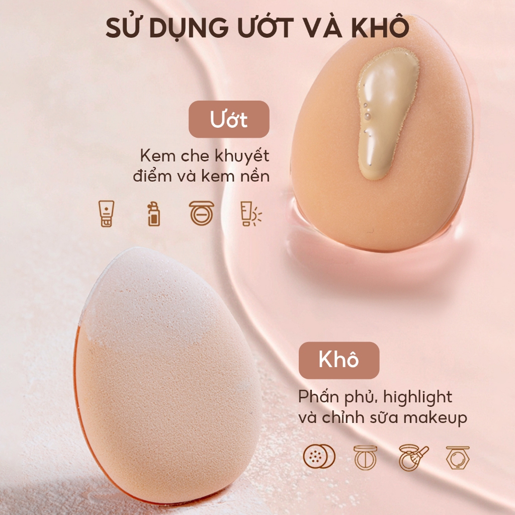 FelinWel - Bộ 4 Bông Mút Trang Điểm Cỡ Nhỏ Chuyên Nghiệp, Siêu Mềm Tái Sử Dụng, Trang Điểm Chi Tiết Tiện Mang Theo