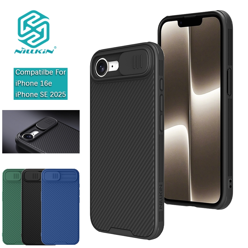 NILLKIN Cho iPhone 17E 16E SE 2025 Camshield Pro PC Từ Tính TPU Bảo Vệ Ống Kính Máy Ảnh Trượt Trượt Ốp Lưng Cứng Vỏ Điện Thoại Vỏ