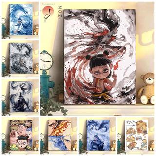 Mozi ✨40 * 50cm / 30 * 40cm Nezha 2: Tâm trí của quỷ tranh số hóa tranh tô màu theo số tranh sơn dầu số hoá bộ tô màu theo số tranh số hóa theo yêu cầu tranh tô màu theo số theo yêu cầu