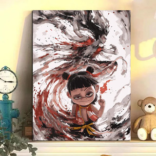 Mozi ✨40 * 50cm / 30 * 40cm Nezha 2: Tâm trí của quỷ tranh số hóa tranh tô màu theo số tranh sơn dầu số hoá bộ tô màu theo số tranh số hóa theo yêu cầu tranh tô màu theo số theo yêu cầu