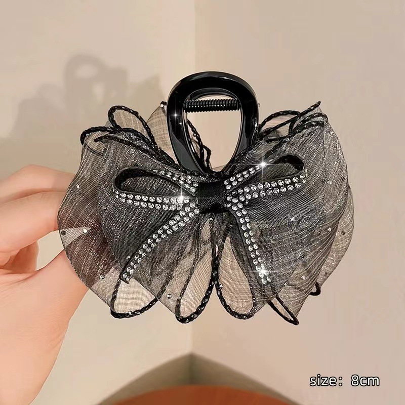 24#蝴蝶结-灰 8cm