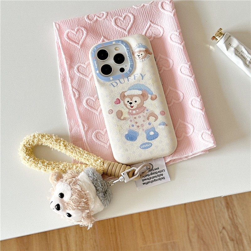Ốp điện thoại tăng cường chất liệu PU họa tiết Duffy cho iphone 17 pro max
