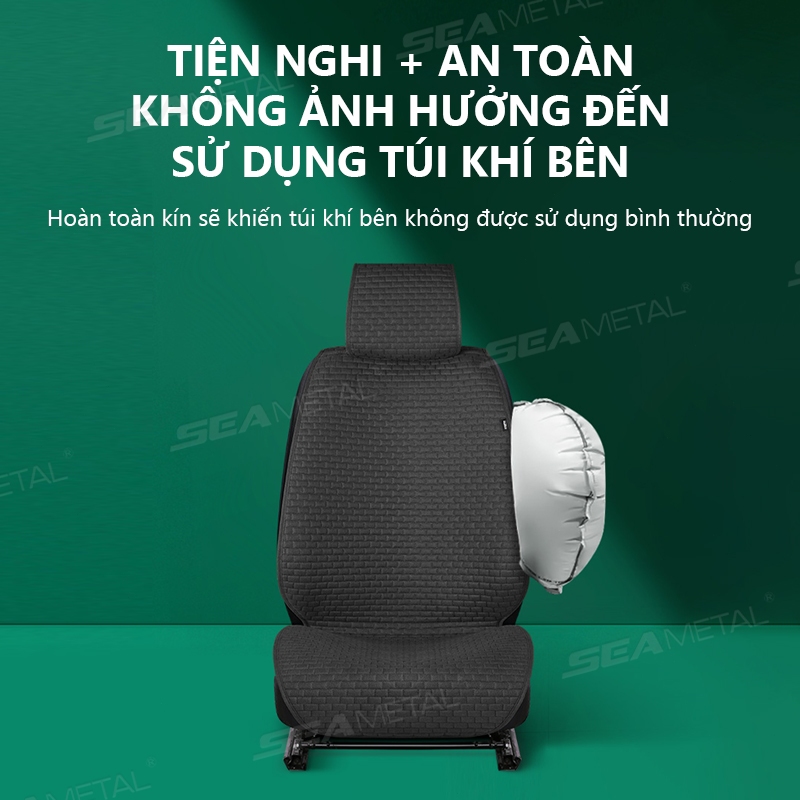 Vỏ bọc ghế ô tô bằng vải lanh SEAMETAL Mặt trước Đệm bọc Bộ bảo vệ mềm đa năng