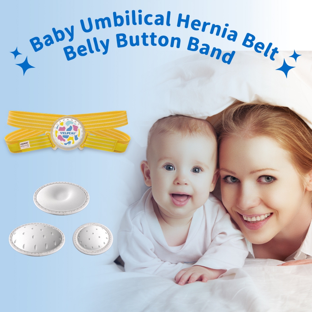 Ảnh Velpeau Đai thoát vị rốn cho bé Sơ sinh Trẻ sơ sinh Giàn rốn Nút bụng Dây đeo phục hồi với 3 miếng nén Chống trượt 4