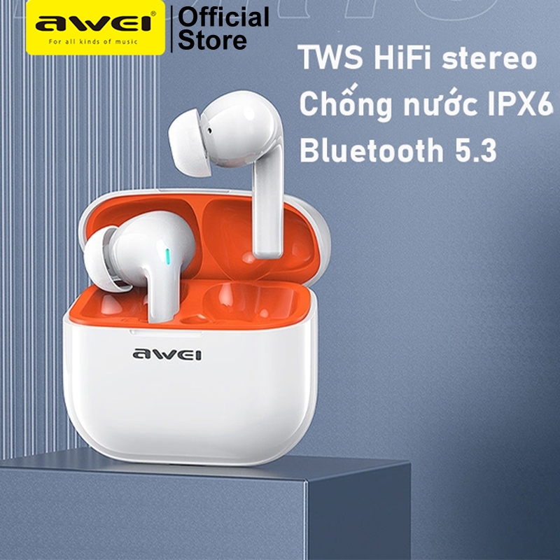 Ảnh Tai Nghe Bluetooth Chính Hãng Awei T1 Pro TWS Không Dây Chống Nước IPX6 có Mic HD Pin Trâu 1