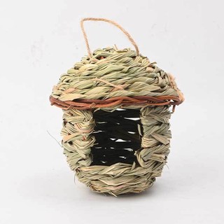 Chim Tre Dệt Cỏ Tổ Budgerigar Vẹt Chim Sẻ Agapornis Handmade Tổ Chim Thức Ăn Phụ Kiện Lồng Chim