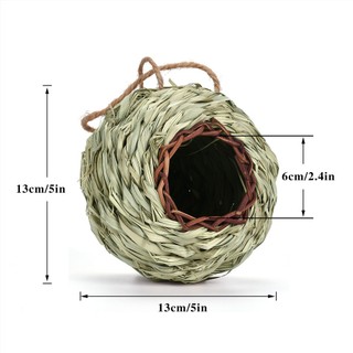 Chim Tre Dệt Cỏ Tổ Budgerigar Vẹt Chim Sẻ Agapornis Handmade Tổ Chim Thức Ăn Phụ Kiện Lồng Chim