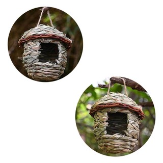 Chim Tre Dệt Cỏ Tổ Budgerigar Vẹt Chim Sẻ Agapornis Handmade Tổ Chim Thức Ăn Phụ Kiện Lồng Chim