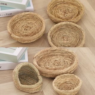 Chim Tre Dệt Cỏ Tổ Budgerigar Vẹt Chim Sẻ Agapornis Handmade Tổ Chim Thức Ăn Phụ Kiện Lồng Chim