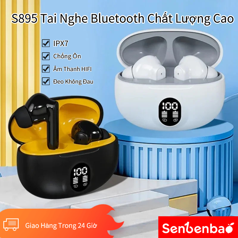 Tai nghe nhét tai Bluetooth V5.3 không dây thứ 4 Senbenbao inpod có màn hình LED và tuổi thọ pin dài Chất lượng âm thanh HiFi