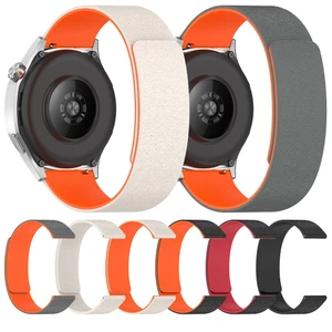 Dây đeo đồng hồ silicon màu kép đa năng 18mm 20mm 22mm cho Garmin Venu 2S 3S / Forerunner 55 158 168 245 255 255S 265 265S 645 Dây đeo đồng hồ từ tính bằng gỗ đám mây