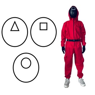 🔺Hàng tồn kho🔺Bộ trang phục hóa trang nhân vật lính gác trong phim Squid Game cho tiệc Halloween thích hợp với các bé