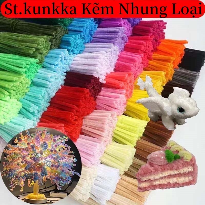 ‌St.Kunkka‌ 【sẵn hàng】Kẽm Nhung Loại 1 Làm Hoa Thủ Công Kẽm nhung làm hoa- ‌100 Cành Dày Đẹp‌ Quà tự làm tốt nghiệp