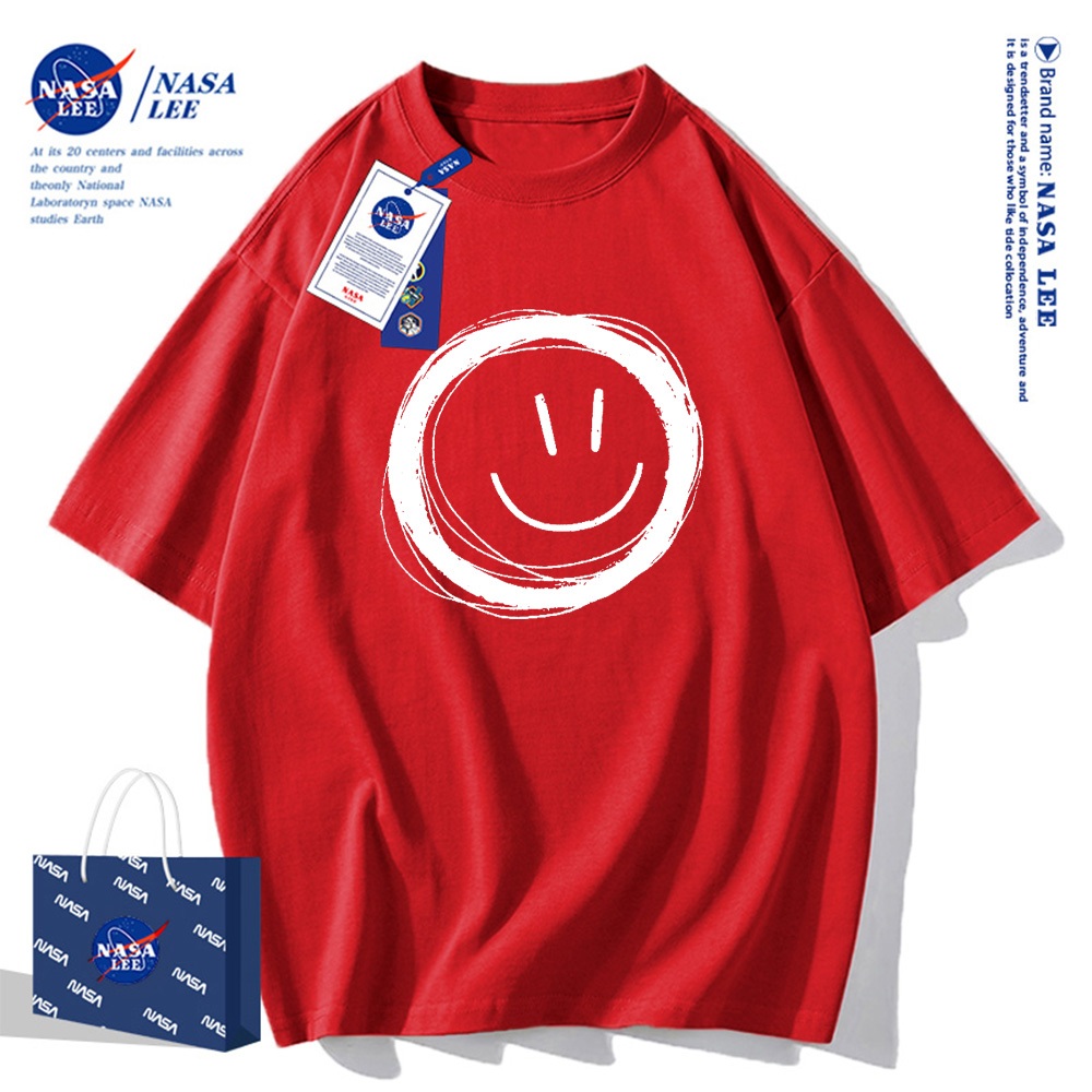 Áo thun ngắn tay NASA - Mặt cười, cotton, unisex