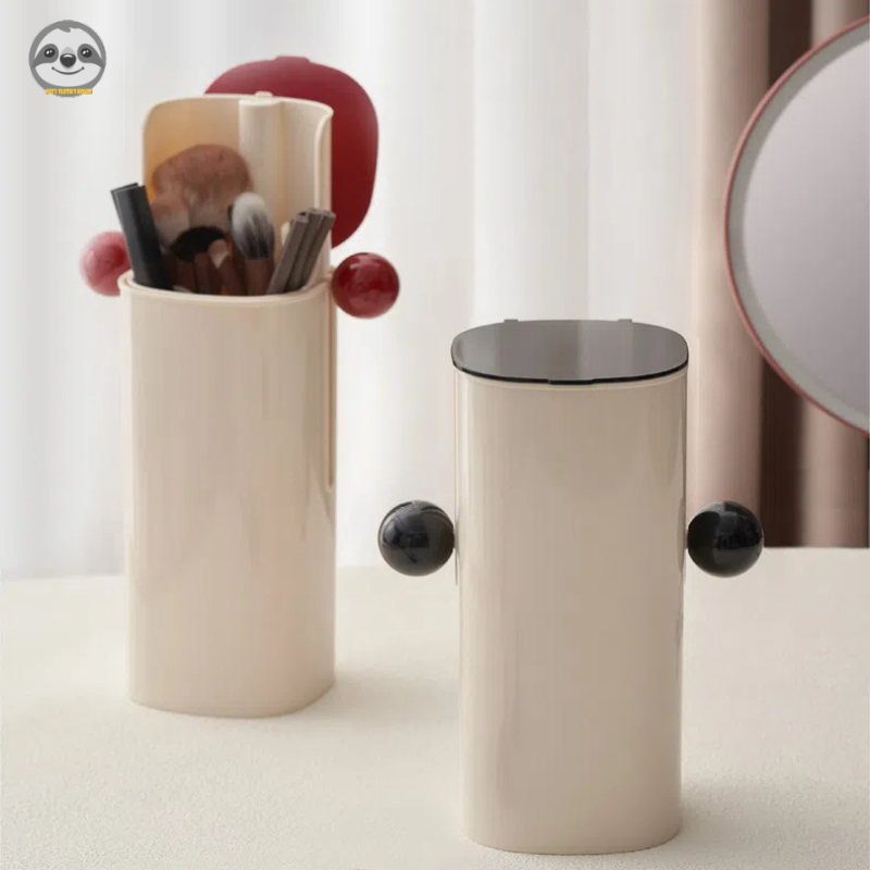 Bấm Nâng Bàn Chải Trang Điểm / Giá Đỡ Bảo Quản Chống Bụi Đơn Giản Phù Hợp Với Mọi Trận Đấu / Giá Đỡ Bút Bền Dung Tích Lớn
