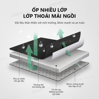 Vỏ bọc ghế ô tô bằng vải lanh SEAMETAL Đa năng Mặt trước Ghế đệm thoáng khí Full Set Bảo vệ ghế ô tô Mad