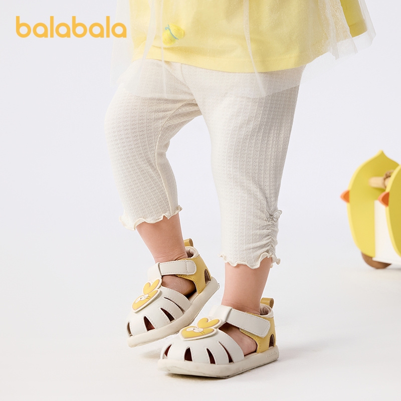 Quần Bé Balabala Quần Legging Trẻ Sơ Sinh Quần Dài Bé Gái 2025 Mùa Hè Mới Mỏng Thanh Lịch Thời Trang Hợp Thời Trang Thoáng Khí Thoải Mái Mềm Mại Co Giãn Hàng Ngày Trẻ Em