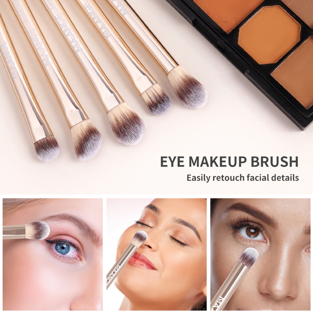 MAANGE  Bộ 29 Cọ Makeup Sợi Len Mềm Tay Cầm Dài Ống Nhôm Cao Cấp Làm Đẹp Da Mặt 52037
