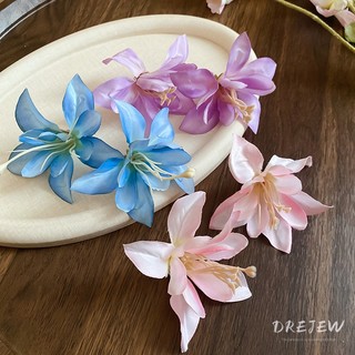 Drejew Lò xo vải mới mô phỏng kẹp tóc hoa cúc phong cách kỳ nghỉ chụp ảnh mỏ vịt đa năng kẹp phụ kiện tóc cao cấp thời trang