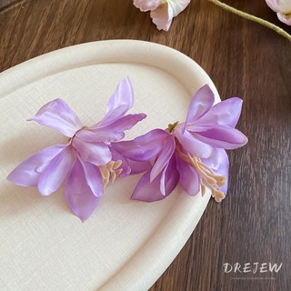 Drejew Lò xo vải mới mô phỏng kẹp tóc hoa cúc phong cách kỳ nghỉ chụp ảnh mỏ vịt đa năng kẹp phụ kiện tóc cao cấp thời trang
