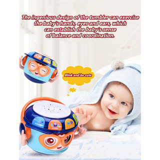 Trẻ em cốc đập tay trống giáo dục giáo dục sớm 0-1 tuổi nhạc cho bé đánh trống 3-6 tháng đồ chơi cho bé
