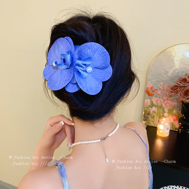 Vải Hoa Ngọc Trai Vịt Mỏ Kẹp Xuân Hè Bên Bờ Biển Ngày Lễ Phong Cách Kẹp Tóc Nhẹ Nhàng Thanh Lịch Khí Chất Phụ Kiện Tóc Người Phụ Nữ
