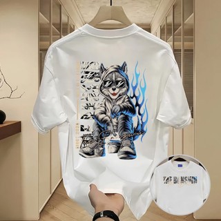 ✨Hàng có sẵn✨WASSUP Sunglasses Wolf -Áo thun nam mới! 100% cotton, thời trang, Unisex