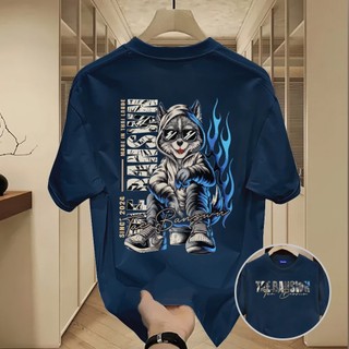 ✨Hàng có sẵn✨WASSUP Sunglasses Wolf -Áo thun nam mới! 100% cotton, thời trang, Unisex